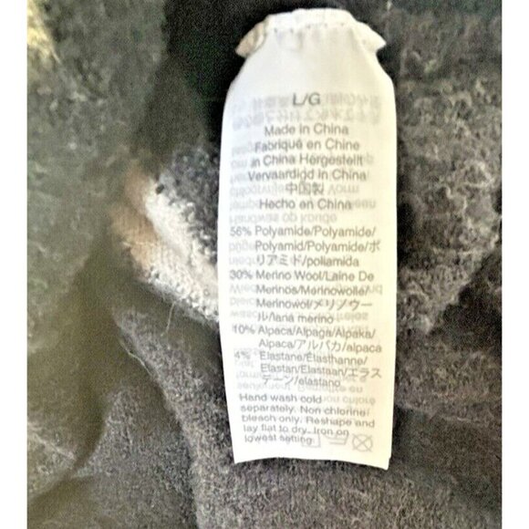 Madewell Wool Alpaca Blend Polka Dot Bartlett Coziest Yarn V-Neck Sweater Sz L - Picture 5 of 5